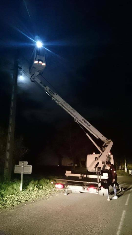 intervention sur poteau électrique