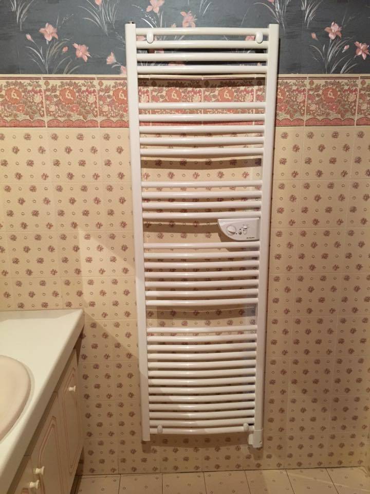 installation d'un sèche-serviette