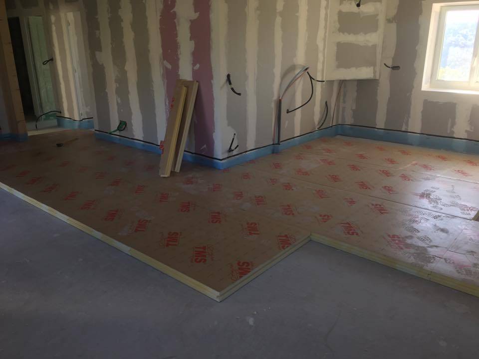 préparation du sol pour installation de chauffage au sol