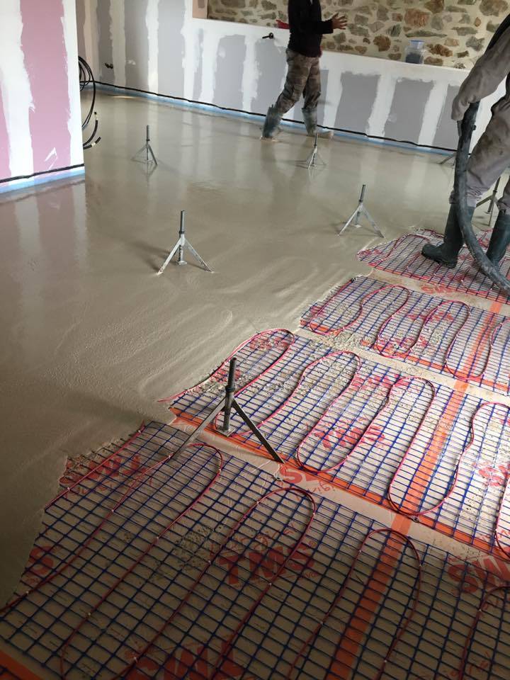 installation de chauffage au sol