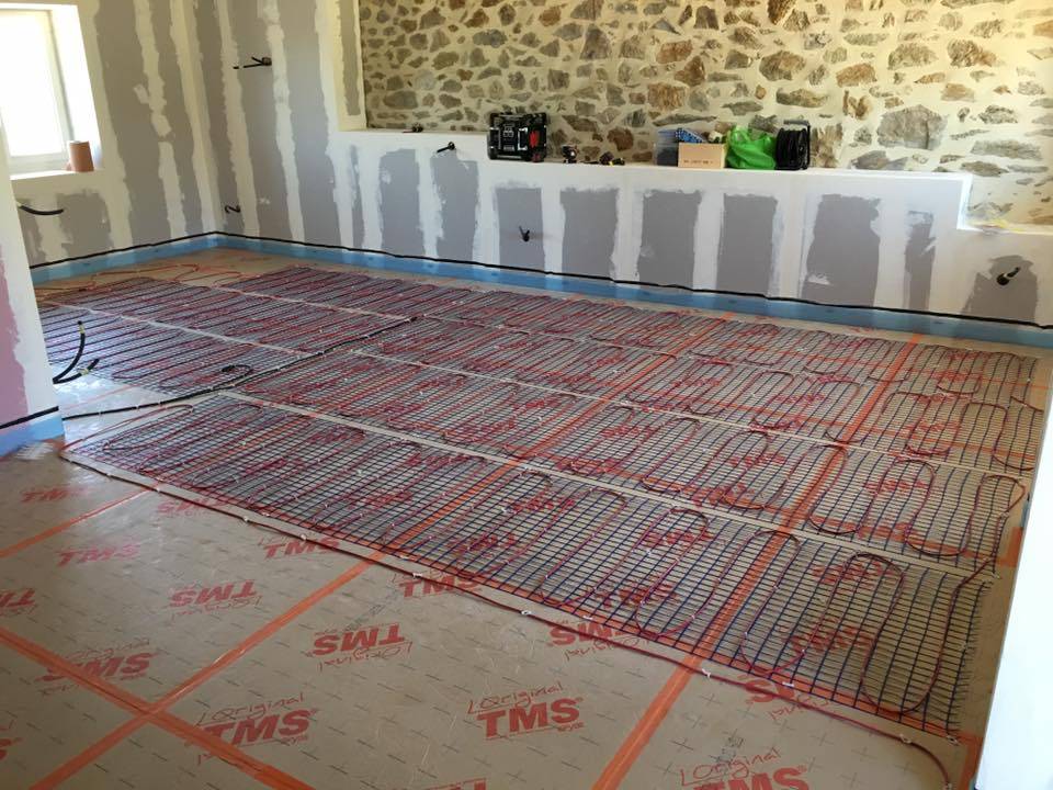 installation de chauffage au sol