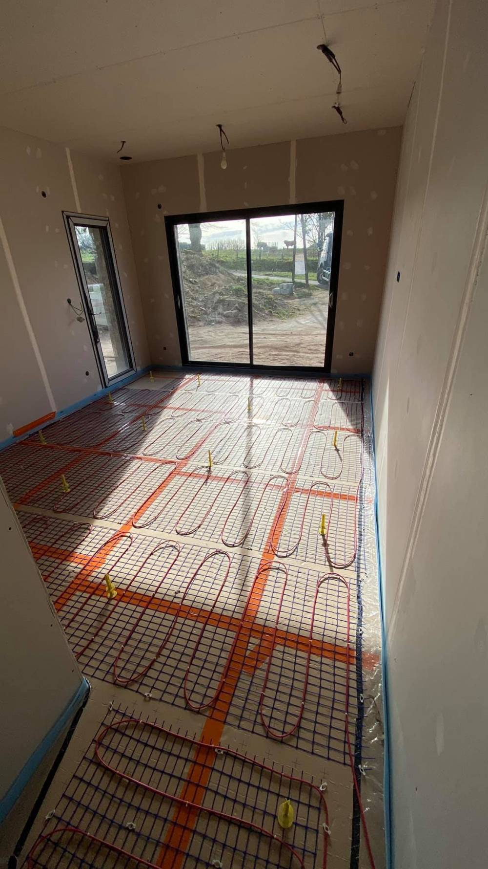 installation de chauffage au sol