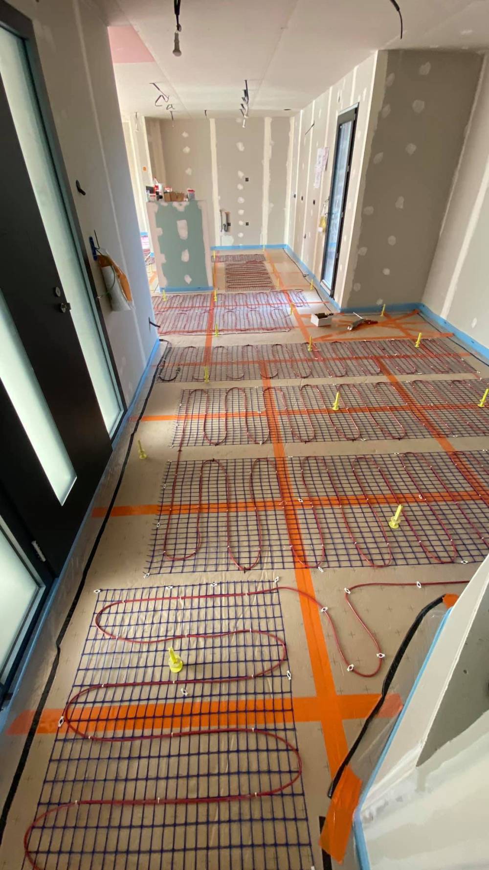 installation de chauffage au sol